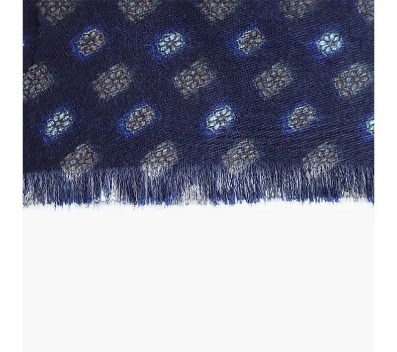 Navy color men luxury suit scarf printed style man soft spring autumn neck scarves light weight long size tie scarves