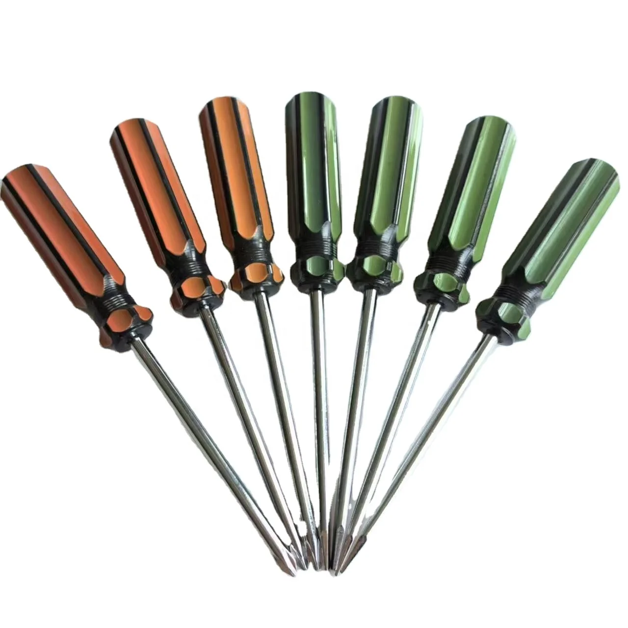 Plastic Handle Screw Drivers Magnetic Hand Tools Screwdrivers Factory Direct Stocks Sales Phillips Slotted Screwdriver Set