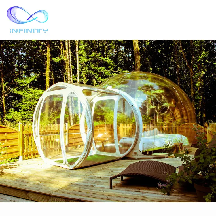 Transparent Bubble Dome Tent PVC inflatable bubble tent outdoor kids inflatable bubble house bouncy with balloon