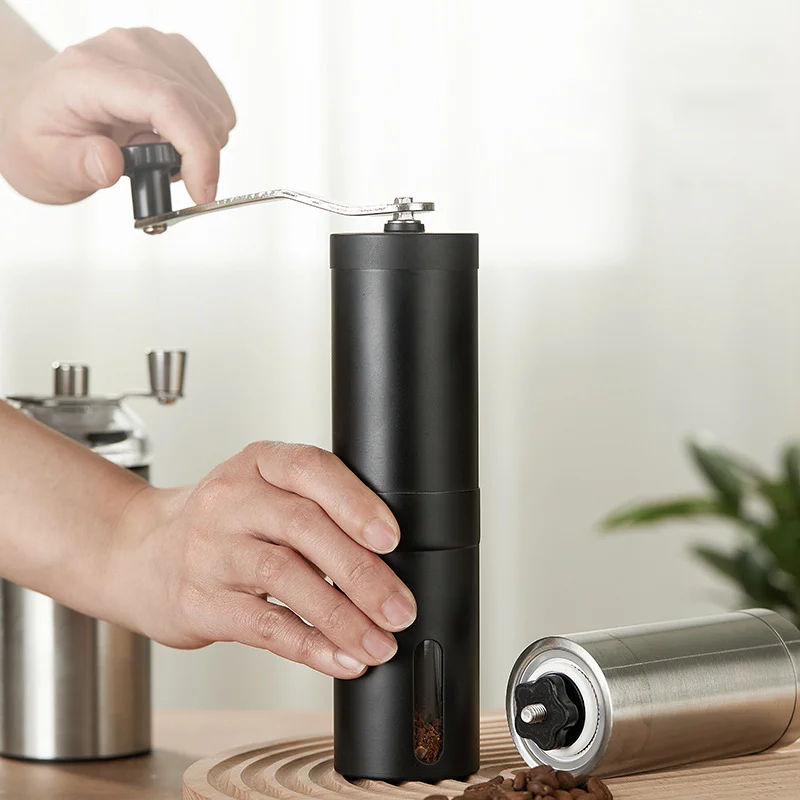 wholesale Portable Hand Coffee Bean Mill with Adjustable Knob Setting Stainless Steel Coffee Grinder home