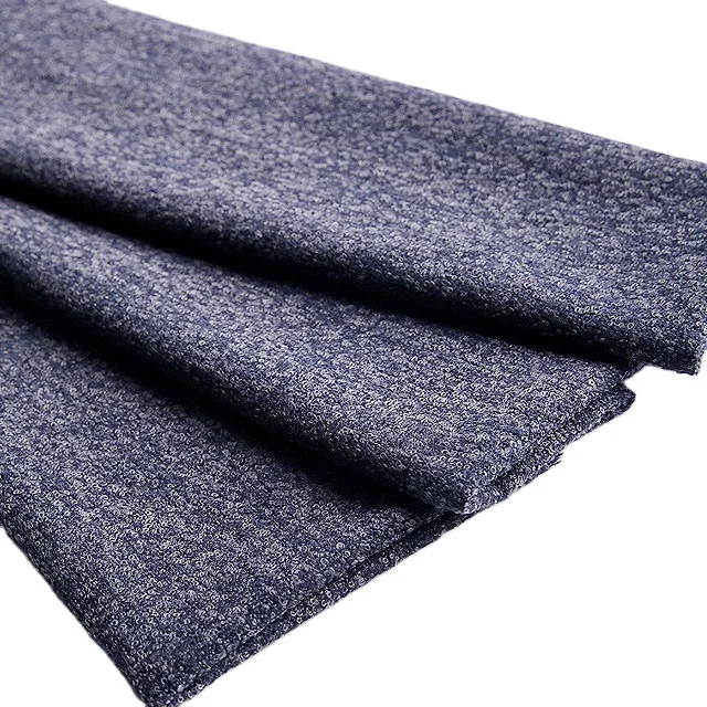 customized loop yarn dyed woven fabric wool cotton polyester blended fabric for suit