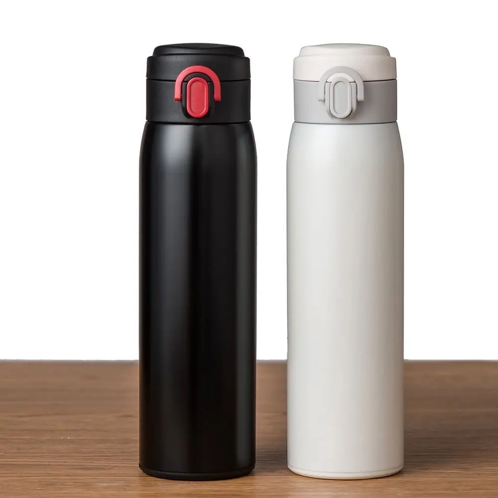 Vacuum Mug With Bounce Cover 304 Stainless Steel Straight Insulation Cup