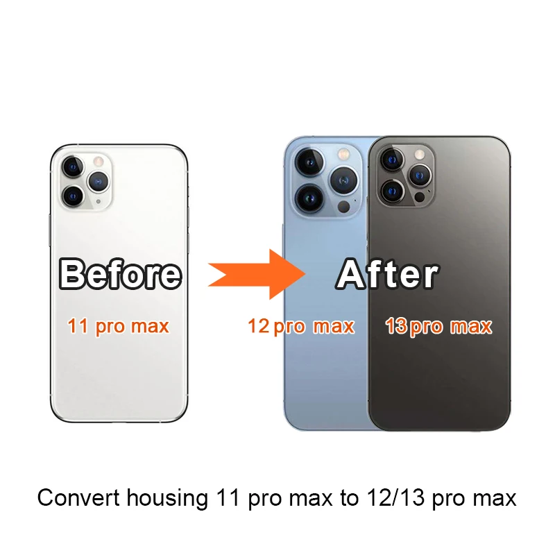 Mobile Phone DIY Convert Back Cover Housing For Iphone X/XRXS/XS Max/11/11 Pro Convert to 11 12 13 14 Pro Max