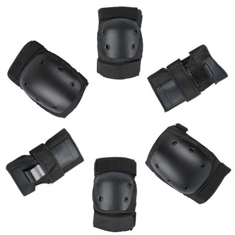6PCs Sport Protective Gear Skating Protector Wrist Guard Cycling Knee Pads Elbow Pads for Outdoor Armor Fitness Kids Adult