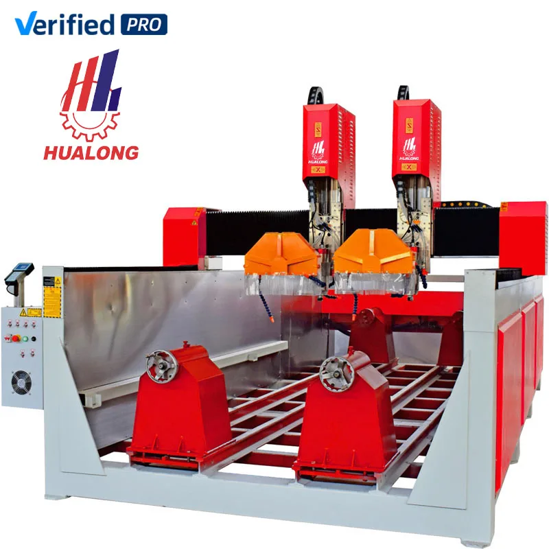 HUALONG 3d-stone-carving-cnc-router marble tombstone engraving equipment price 3D granite CNC Router machine for stone sale