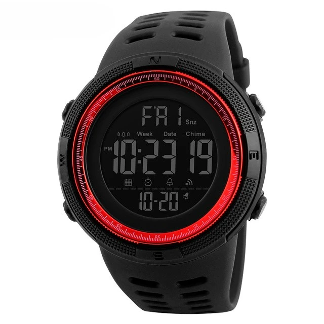 1251 Fashion Outdoor Sport Watch Men Multifunction Watches Alarm Clock Chrono 5bar Waterproof Digital Watches Reloj Hombre