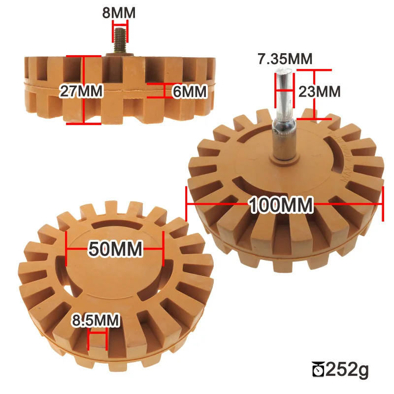 4-Inch Rubber Grinding Wheel Quick De-glue Abrasive Disc for Angle Grinder Die Grinder Adhesive Removal Polishing Wheel