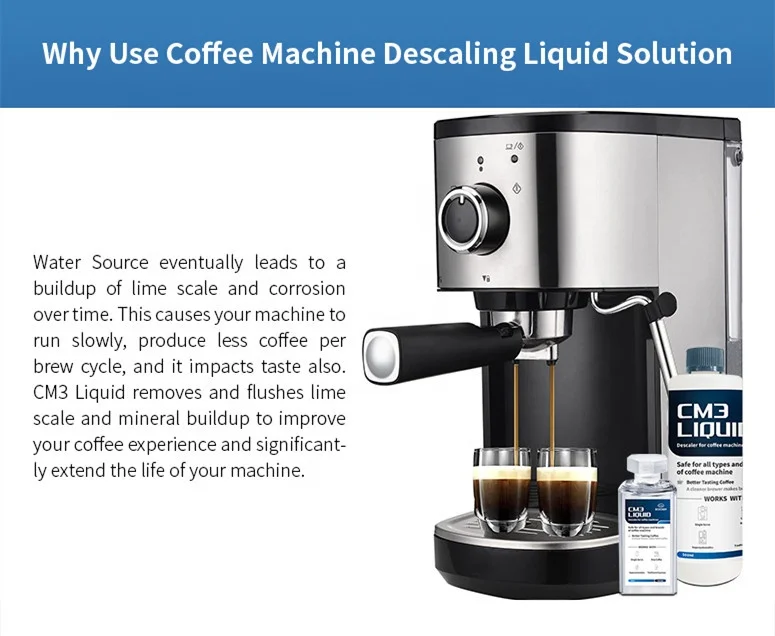 Descaler for coffee machines - liquid detergents suppliers- coffee machine descaler
