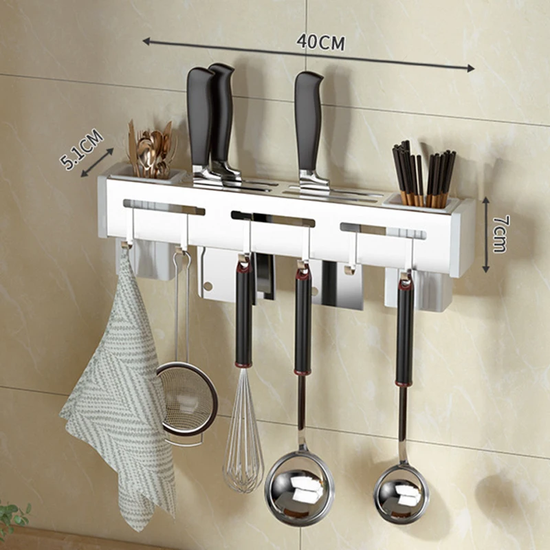 Kitchen Knife Holder for Wall Stainless Steel Blocker Without Storage Organize