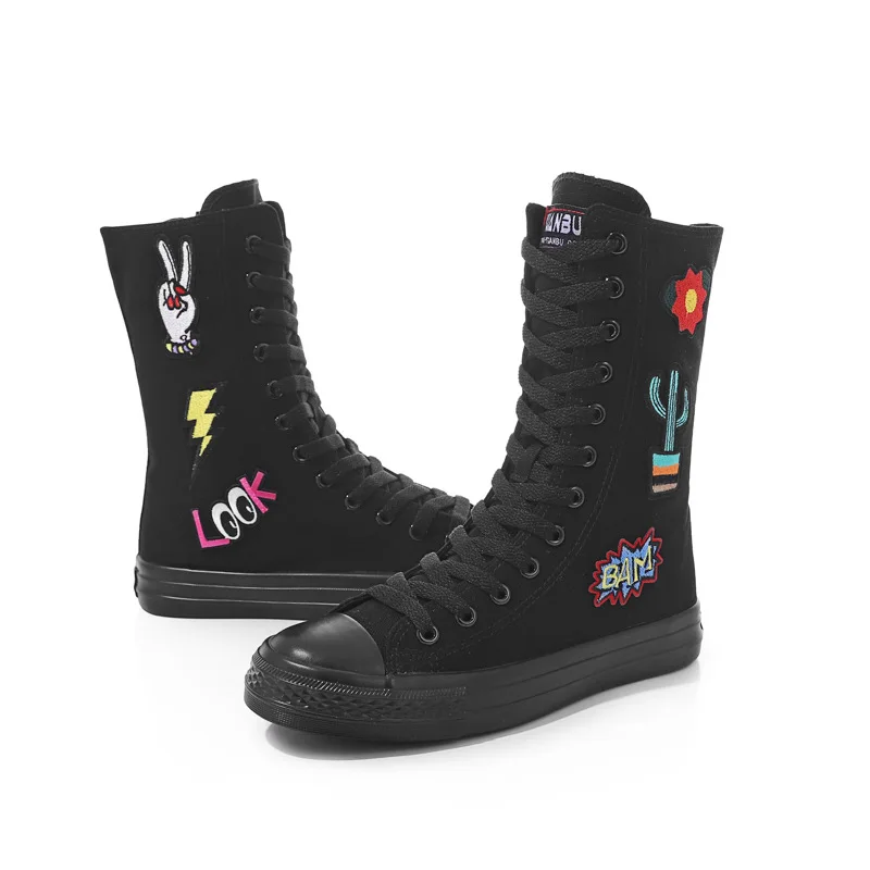 Factory Wholesale Lace-Up High Top All Blank Plain Classic Casual Canvas Sneaker Custom Women White Canvas Shoes