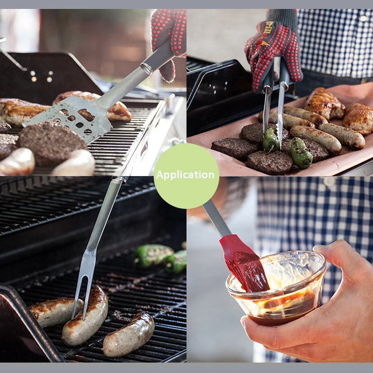 
Stainless Steel BBQ Tool Set BBQ Grill Tools Set BBQ accessories with individual box 