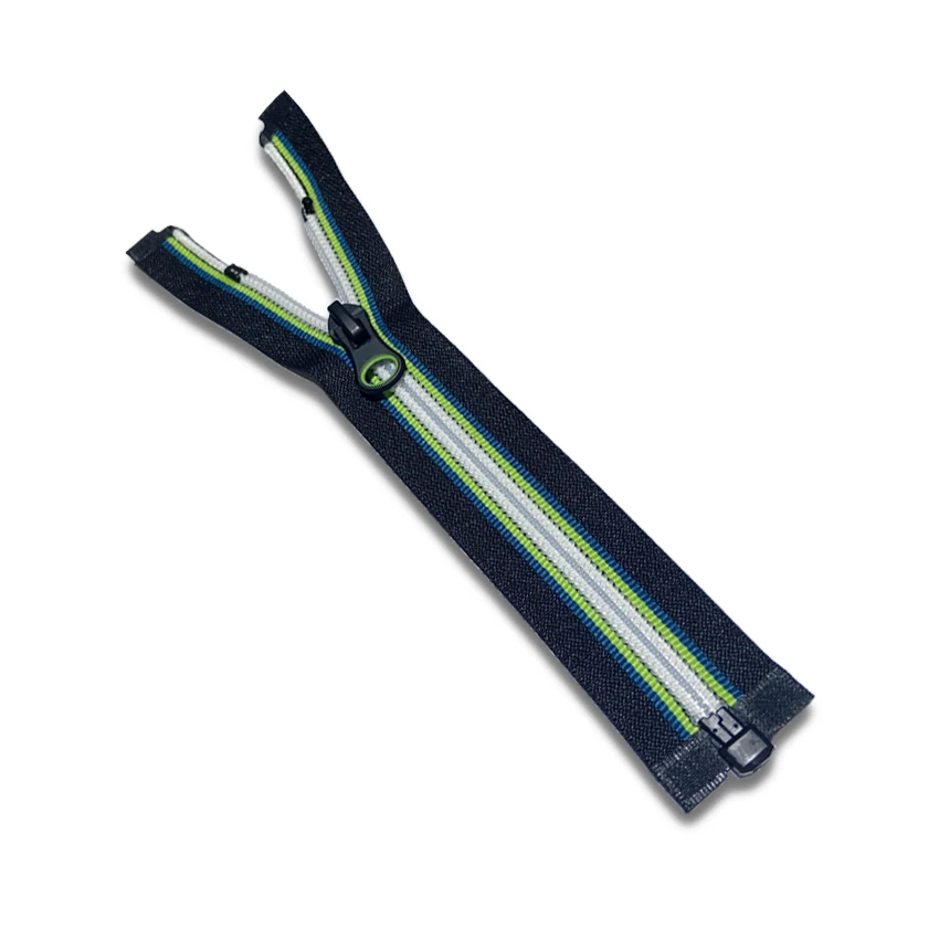 Wholesale Clothes Zipper Transparent Teeth With Splicing Double Color Nylon Zipper For Jacket