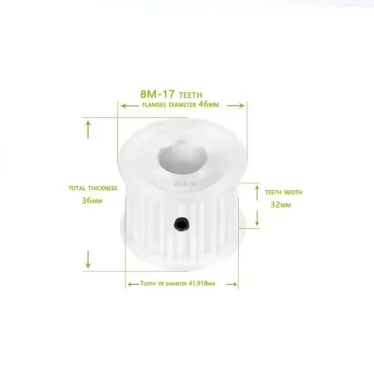 HTD 8M-17 teeth 30mm belt width A type  Bore 8/10/12/14/15/16/17/18/19/24/25/28 aluminum timing pulley