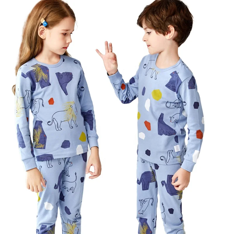 
Hot selling 100% cotton oem service cartoon girls pajamas 2 pcs boys cute kids pajamas sets 