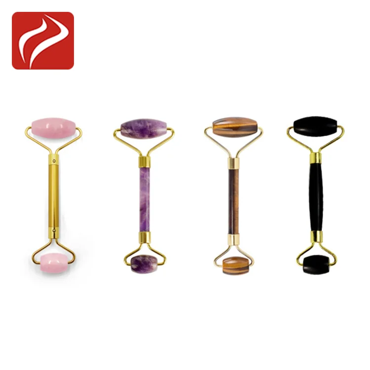 Hot Sell Beauty Anti Aging Massager Rose Quartz Pink Jade Roller for Face