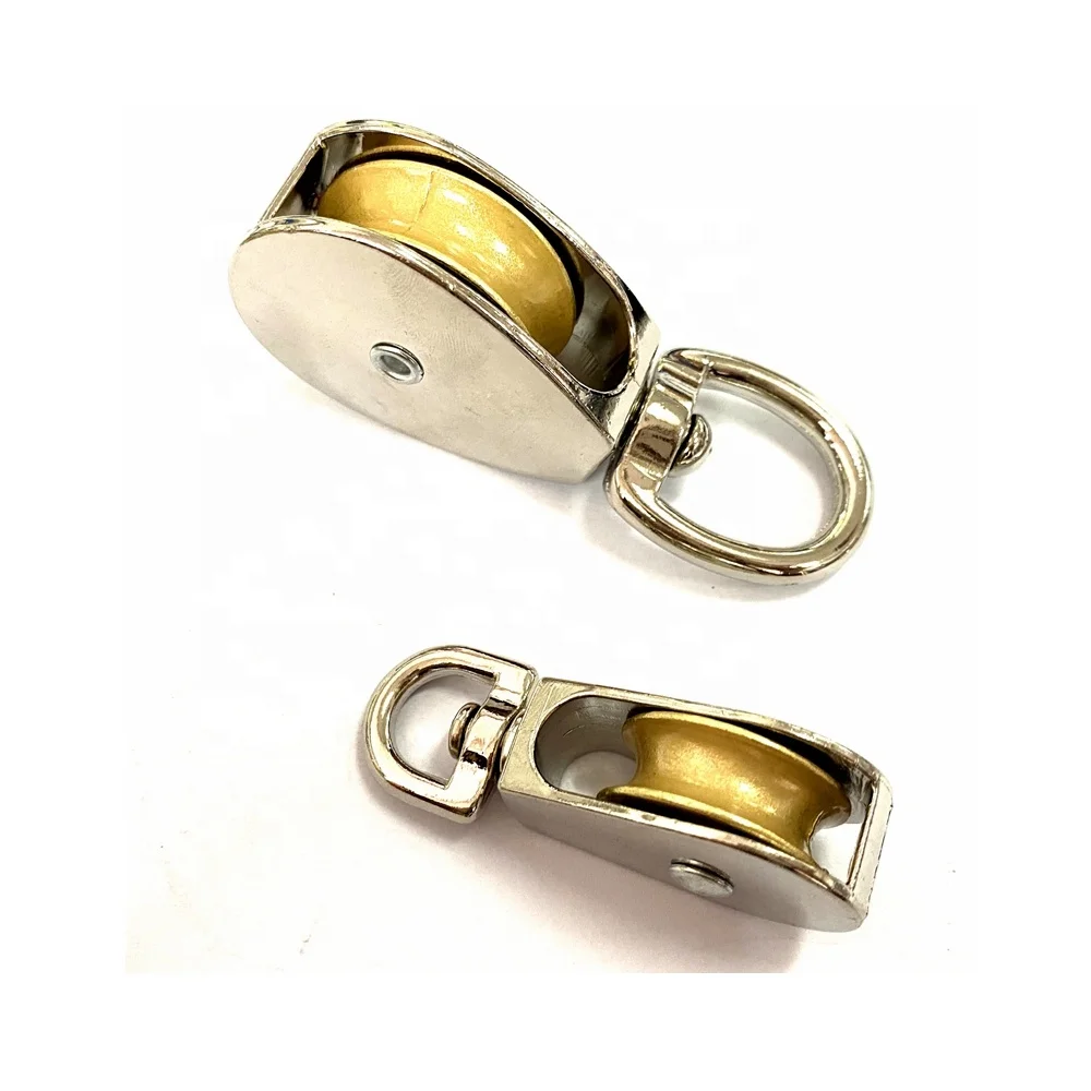 Custom CNC Steel Adjustable Sheave Pulley Single Wheel Eye Swivel Lifting Rope Pulley Block