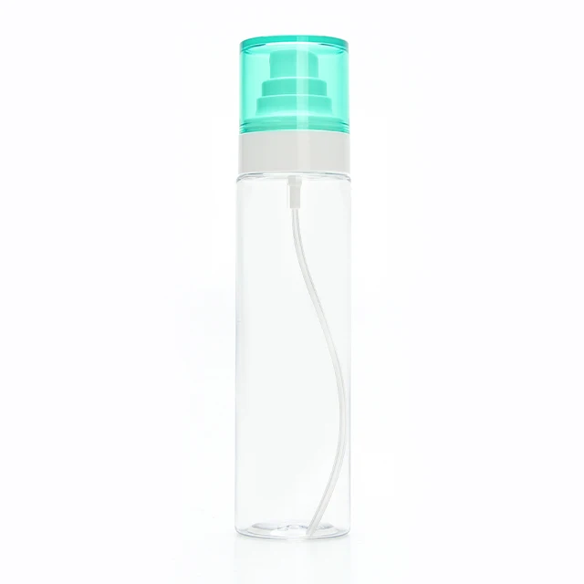 Wholesale white green transparent plastic spray bottle for cosmetic packaging 200ml