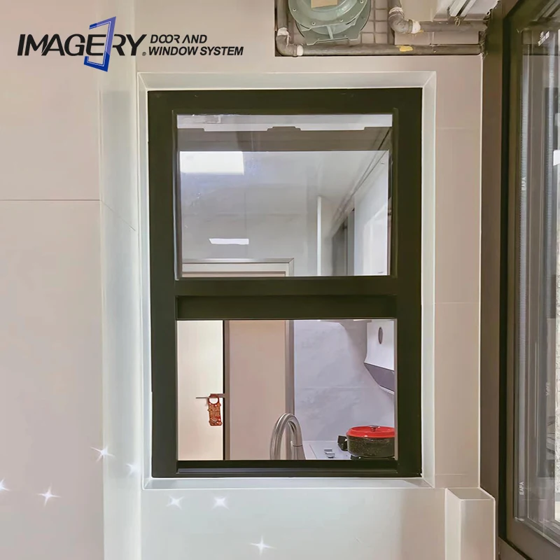 High quality single hung aluminum window manufacturers soundproof security sash windows foe sale