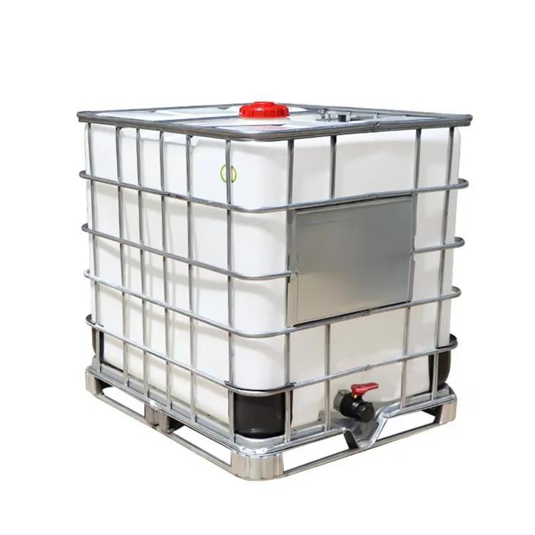 Poly used plastic ibc tank container tote 1000l with steel cage