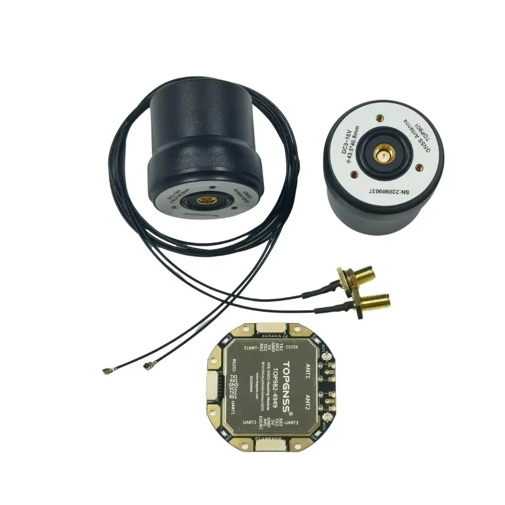 TOP982-4949 Positioning and Heading RTK high precision 9-36V GNSS module antenna Spiral antenna L1 L2 L5 UART or RS232 TOPGNSS