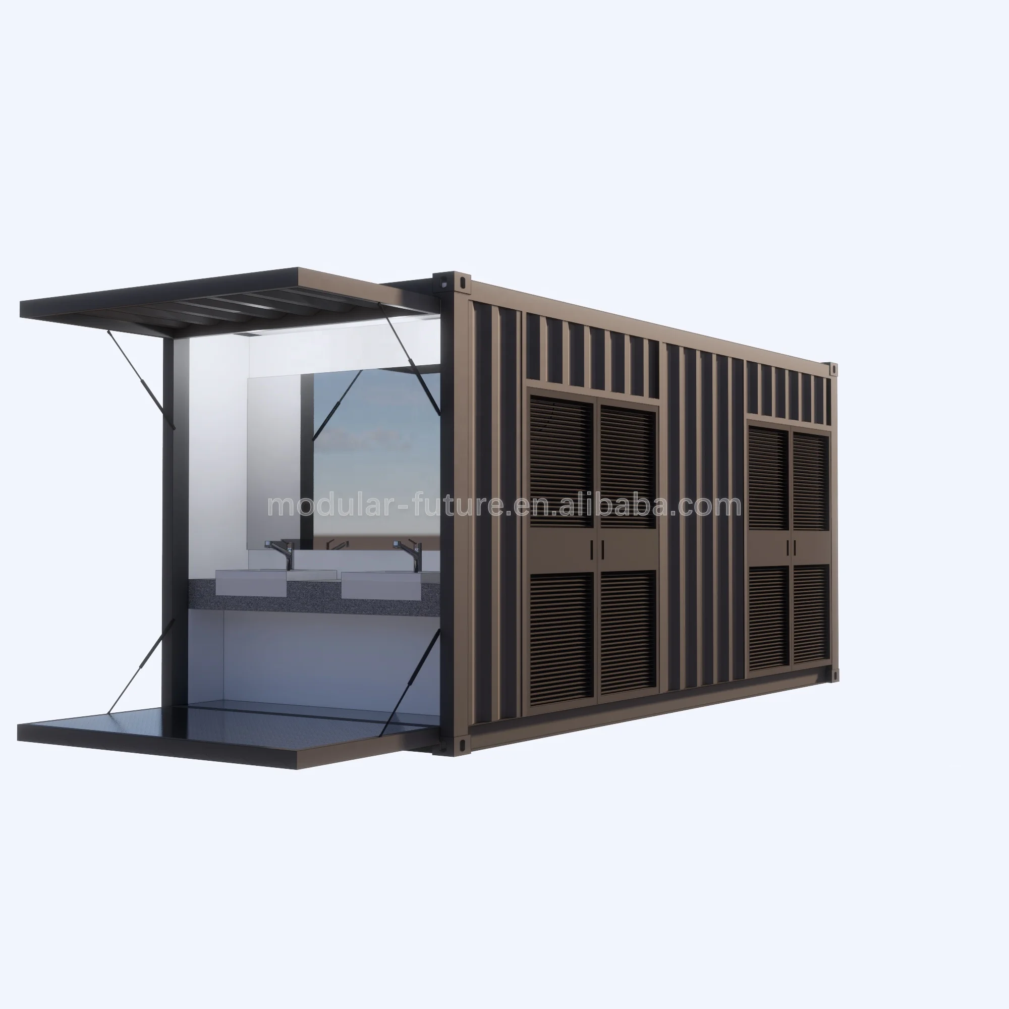 China Public Modular Mobile Toilets Cabin Outdoor Restroom Block Mobile Portable Container Toilet for Sale
