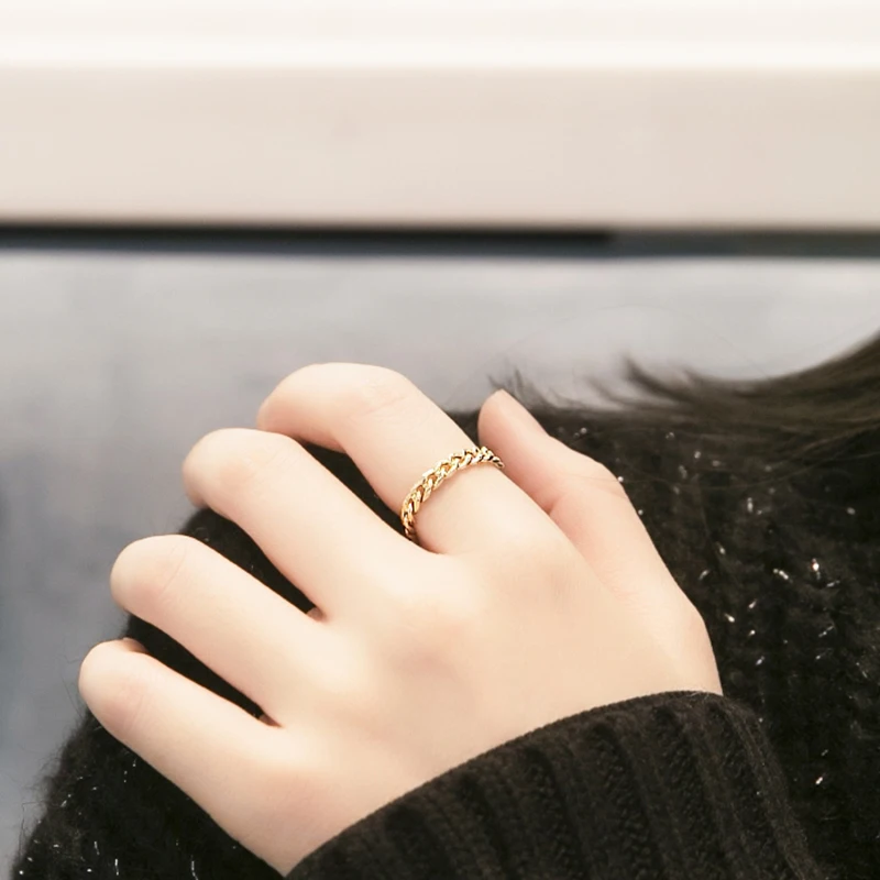 14K gold plated ring can adjust fashion personality