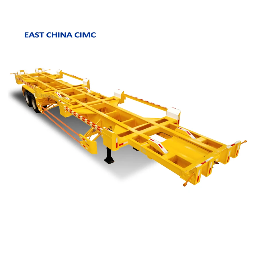 20 feet 40ft Container Chassis Semi Trailer EAST CHINA CIMC 2 axles Skeleton Trailer For Sale