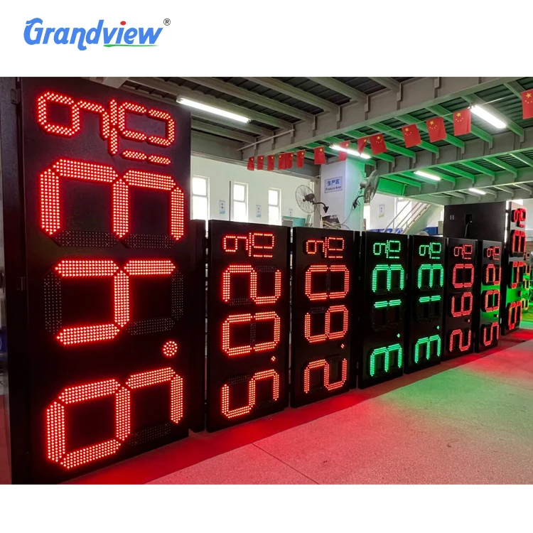Double side petrol price sign and gasoline station large display for outdoor price board led gas display