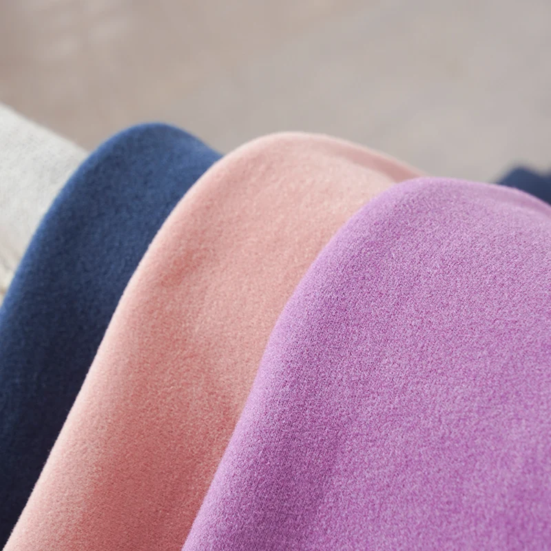 German Velvet Double-sided Flannel Brushed Elastic Thermal Fiber Autumn And Winter Warm Suit Pajamas Underwear Knitting Fabrics