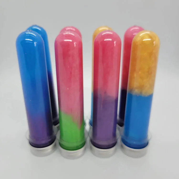 Funny Low boron colorful Circular tube nasal mucus glue Crystal mud putty playdough slime test tube slime for kids