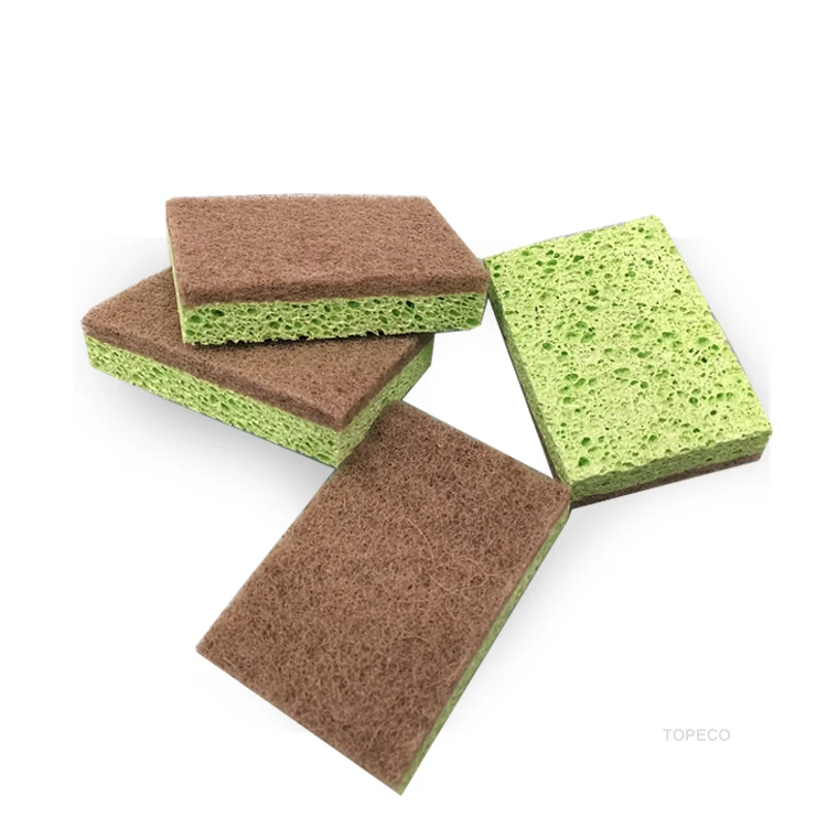 Производитель целлюлозной губки Topeco из натурального сизального волокна, Кокосовая губка для царапин