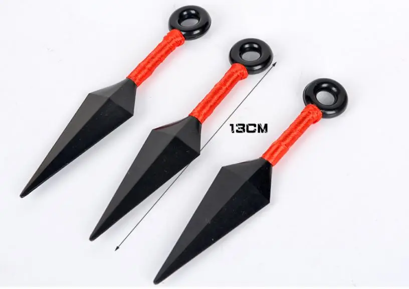 Ninja Tools ABS Weapon Metal Kunai Prop Leaf Village Shinobi Toy Cosplay Weapon Sword Figure Toys Model