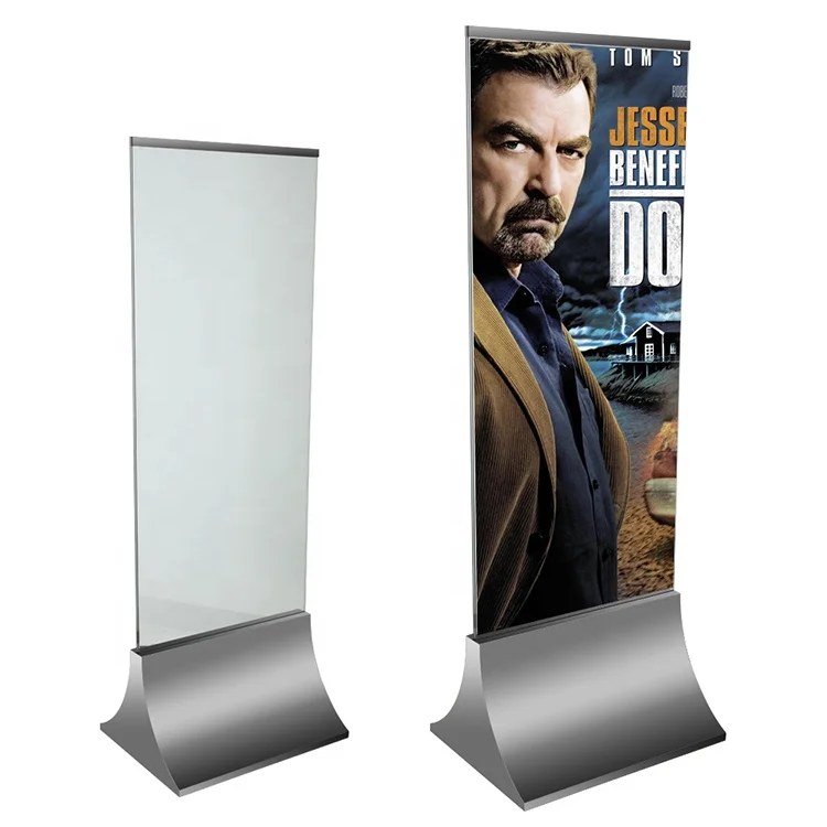 Double Sided Floor Standing Advertising Display metal poster display stand photo frame poster stand for advertising display
