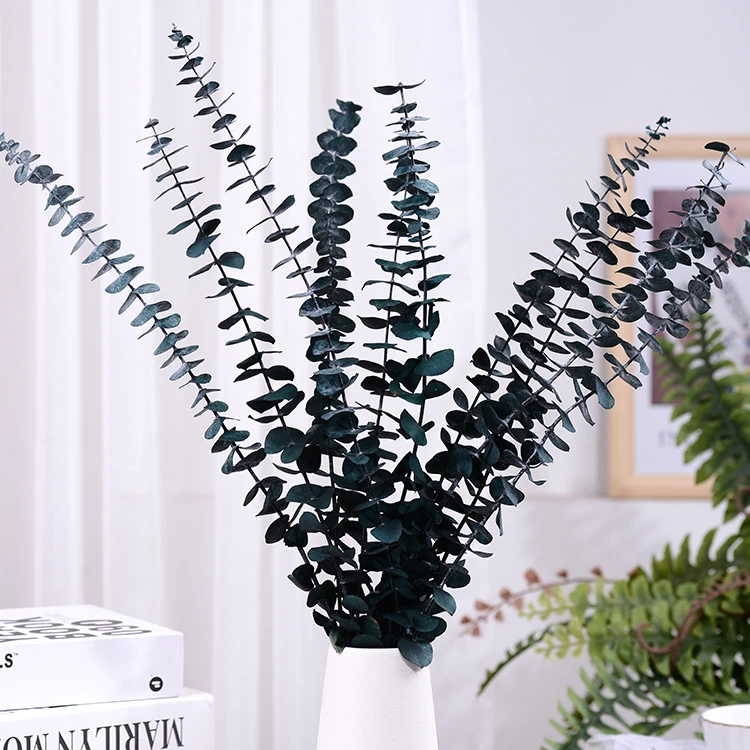 Preserved Fresh Eucalyptus Branches Dried Artificial Eucalyptus Stems for Wedding Home Decor
