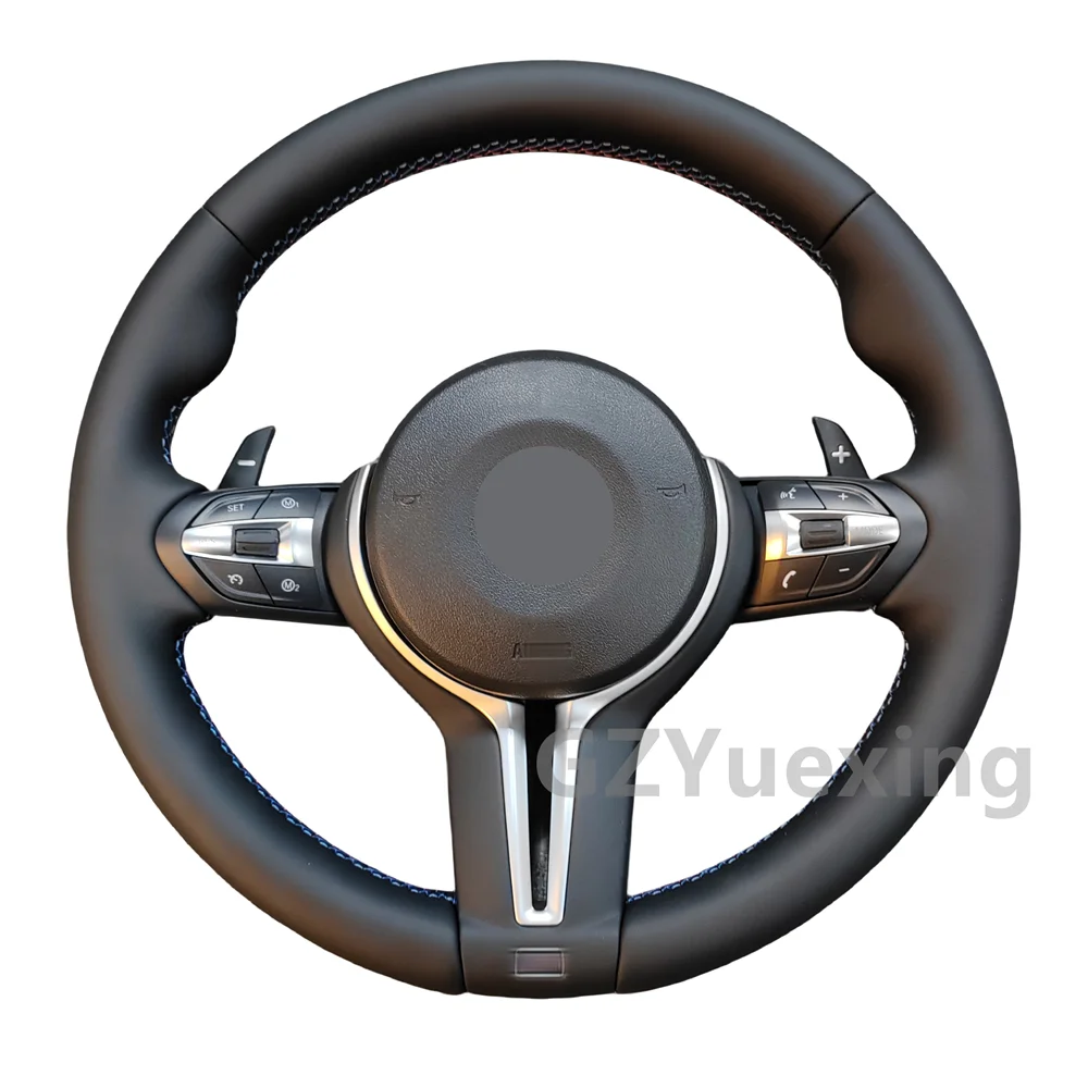 Черный Автомобильный руль из натуральной кожи для Bm-w 3 5 Series F10 F30 M3 M5