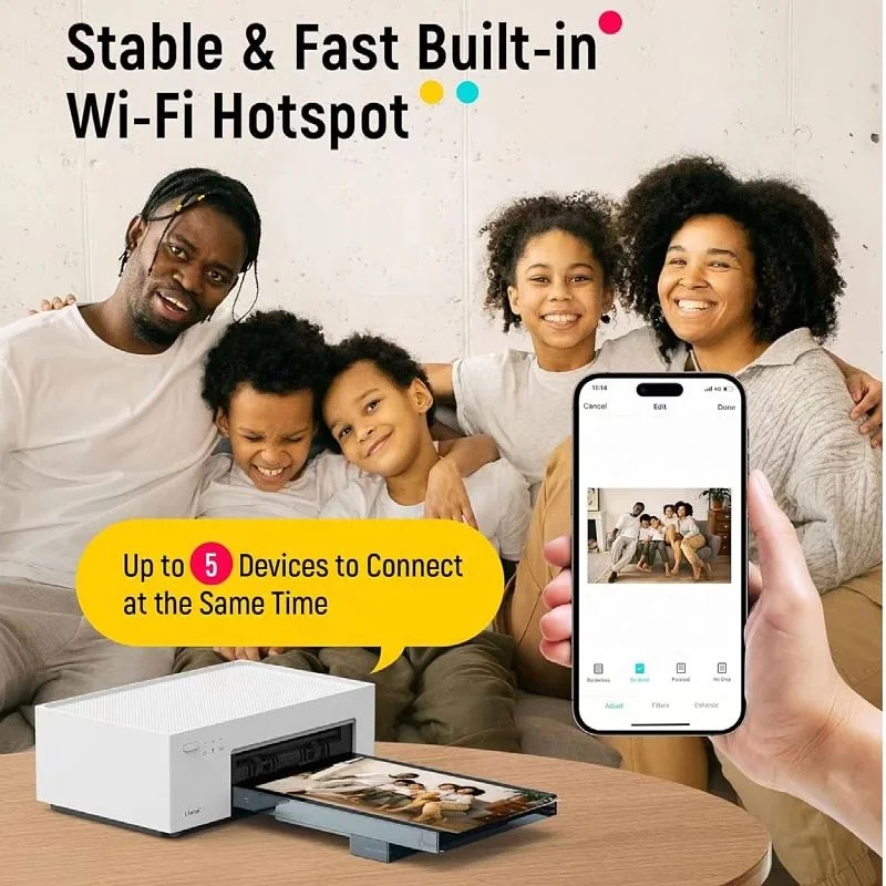 Portable Mi Mini Pocket Photo Printer Inkless 3-Inch Back Glue 300Dpi AR Photo DIY Share 500Mah Mi Smart Printer