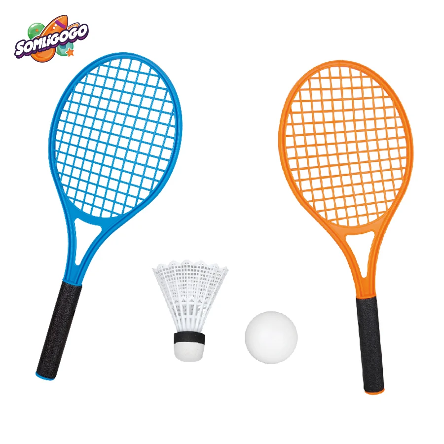 SL Children Small Tennis Badminton Racket Sport toy Kids Outdoors Play Game Racquet Set Beginner Summer Beach Leisure Toys