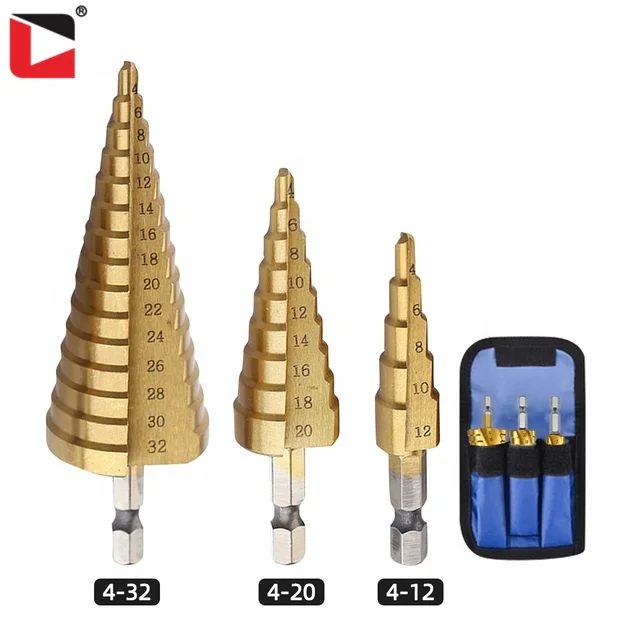 3 шт., ступенчатое сверло из черного оксида Hss M35