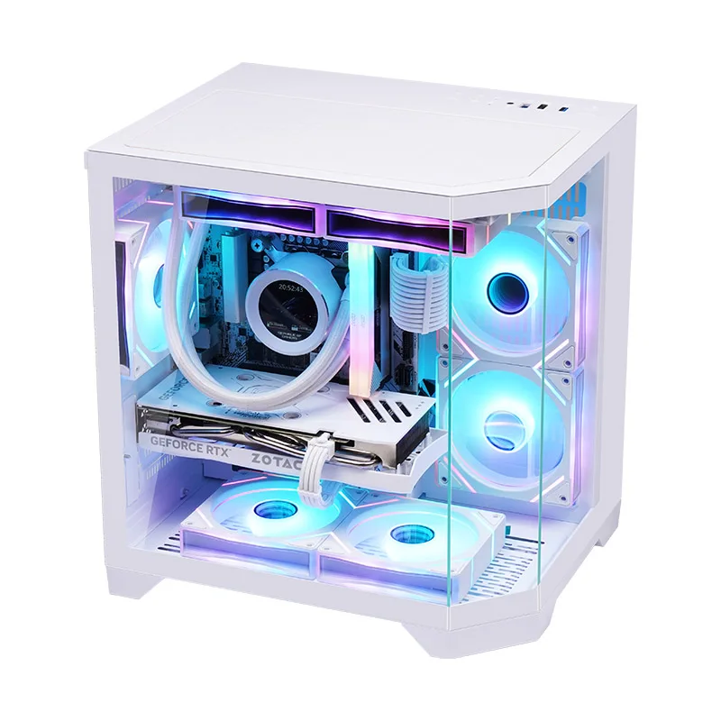 Herder Hot Sale Gamer Glass Panel Gaming PC Case Computer MATX Gaming Tower Cabinet Desktop ITX Case PC Cabinet