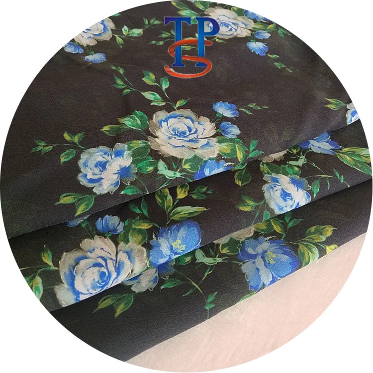 14mm unique printed 100 pure silk CDC  crepe de chine fabric