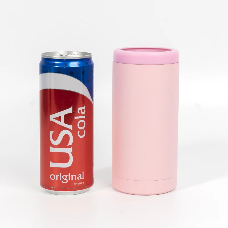 Hot Sale Stainless Steel Beer Cooler Slim Skinny Can Cooler 12Oz