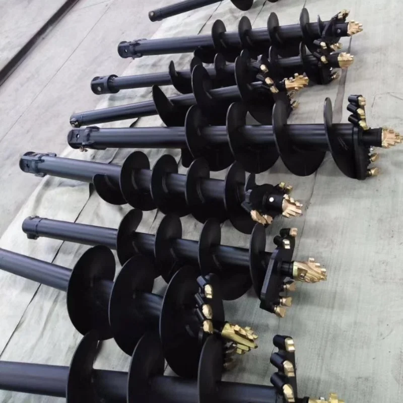 DHG Excavator Attachments Hydraulic Soil Drill Auger Hydraulic Earth Auger Drill Hole Machine for 1-50 Ton Excavator