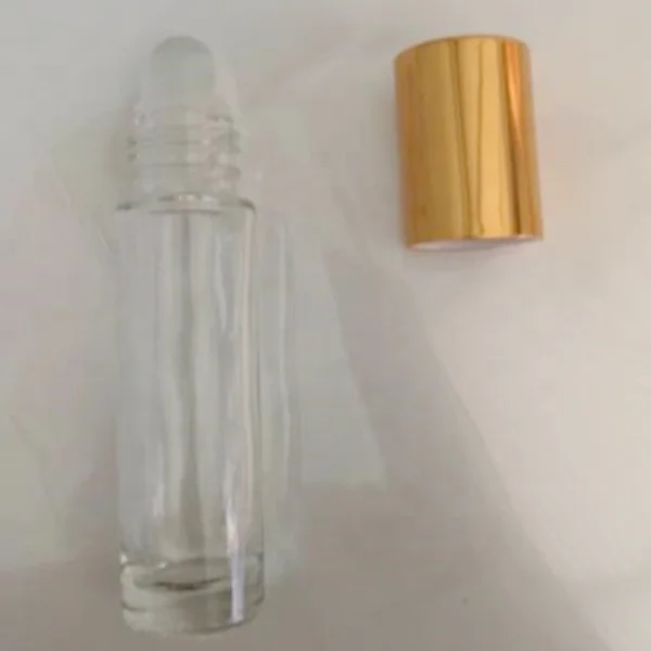 10ml blue amber clear frosted roll on glass bottle