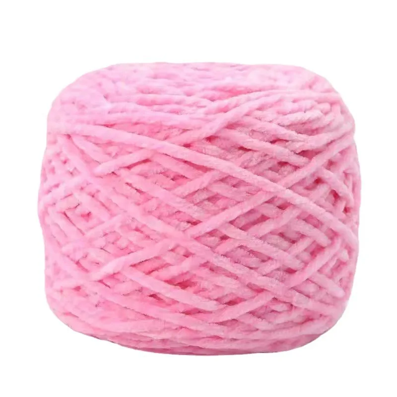200g Velvet Chenille Polyester DIY Knitting Crochet Yarn Bright Woven Yarn for Sewing Embroidery High Tenacity Recycled Feature