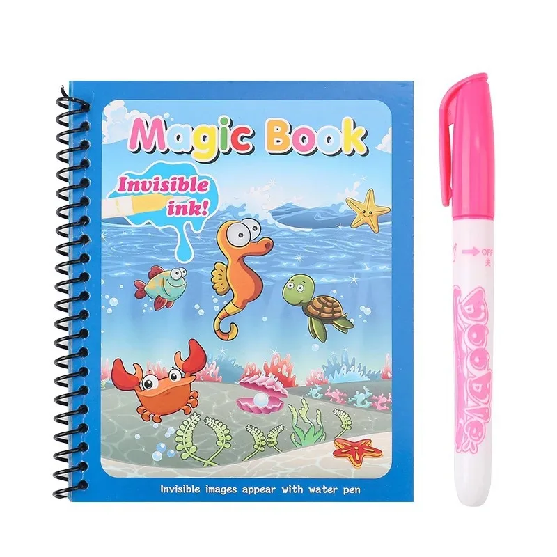 Wholesale Factory Price Custom  Magic Doodle Book Reusable Water Drawing Book kids painting toys For Children