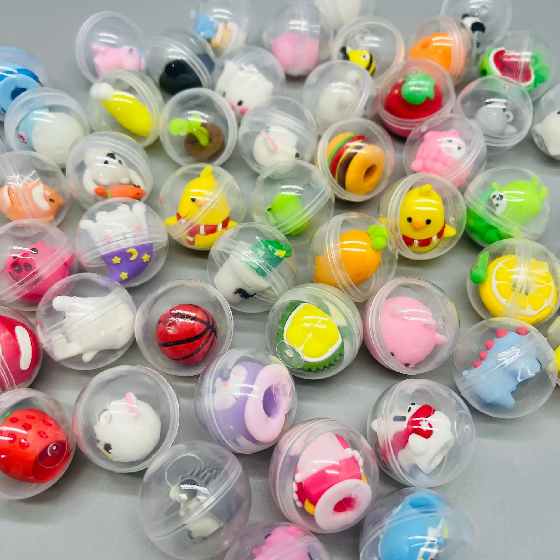 32MM capsule toy vending machine Children Gifts 3D Doll Animal Plastic Egg Toys Mix Different gacha Capsule Toys