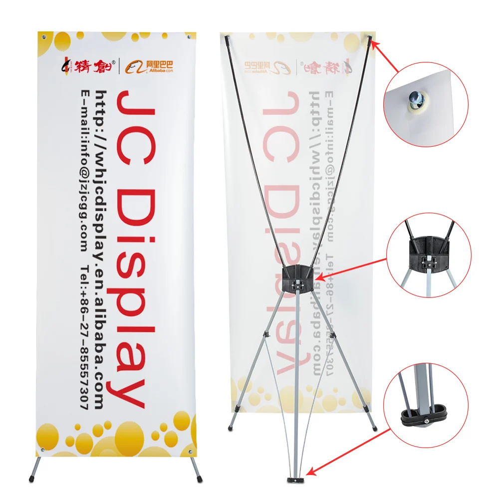 Decoration Good Bless Display Backdrop Back Advertising Korean Portable X Stand Banner Vinyl Banner 60*160cm