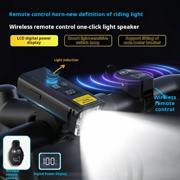 XINSITE Super Bright Chargeable ABS Bicycle Tail Light Night Sensor Powered Display Road Mountain Bike Taillight Trumpet