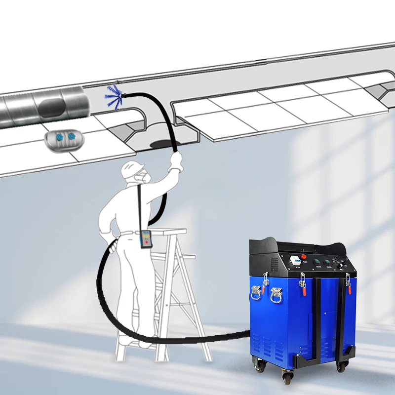 AC maintenance roto brush air duct cleaning AC ventilation duct cleaning cleaning duct