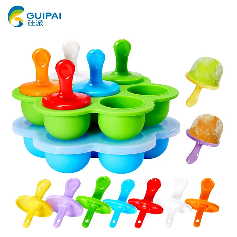 Silicone popsicle ice cream maker Baby Food Storage Food Freezer containers Trays